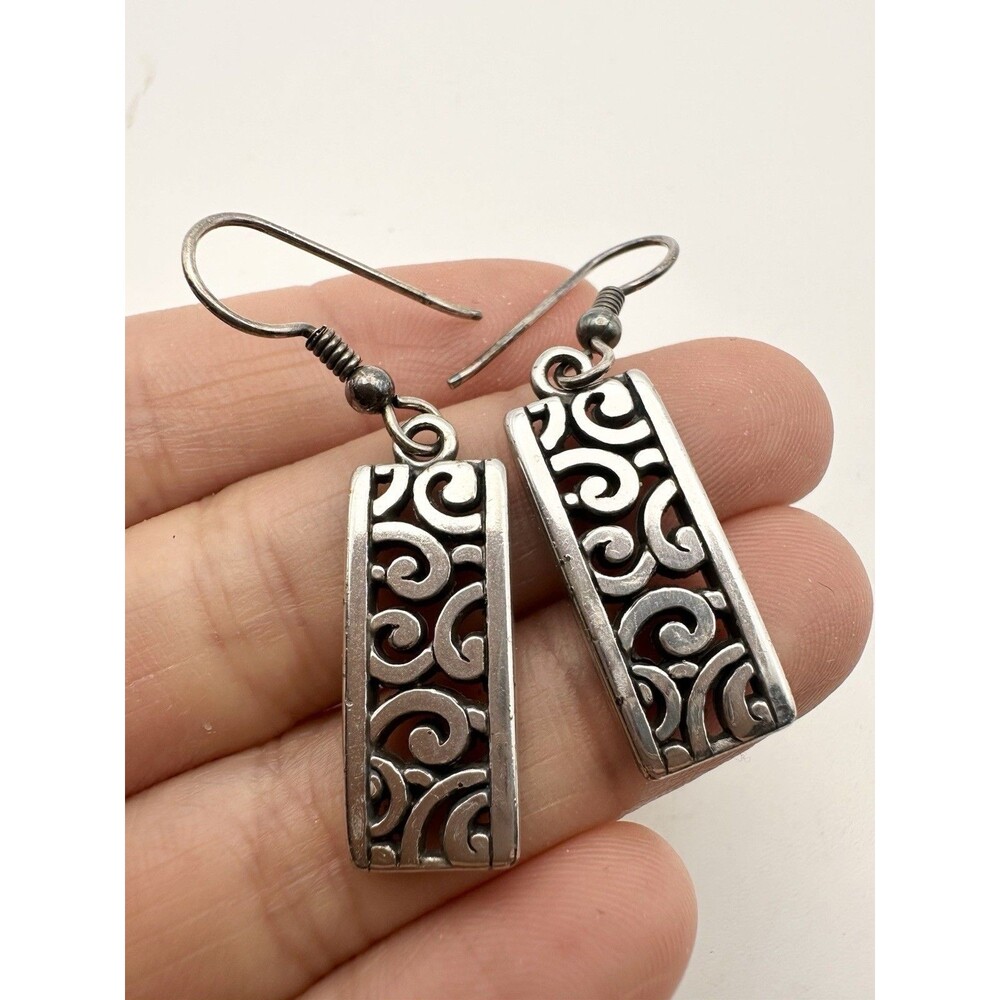 Brighton Deco Lace French Wire Drop Dangle Earrings